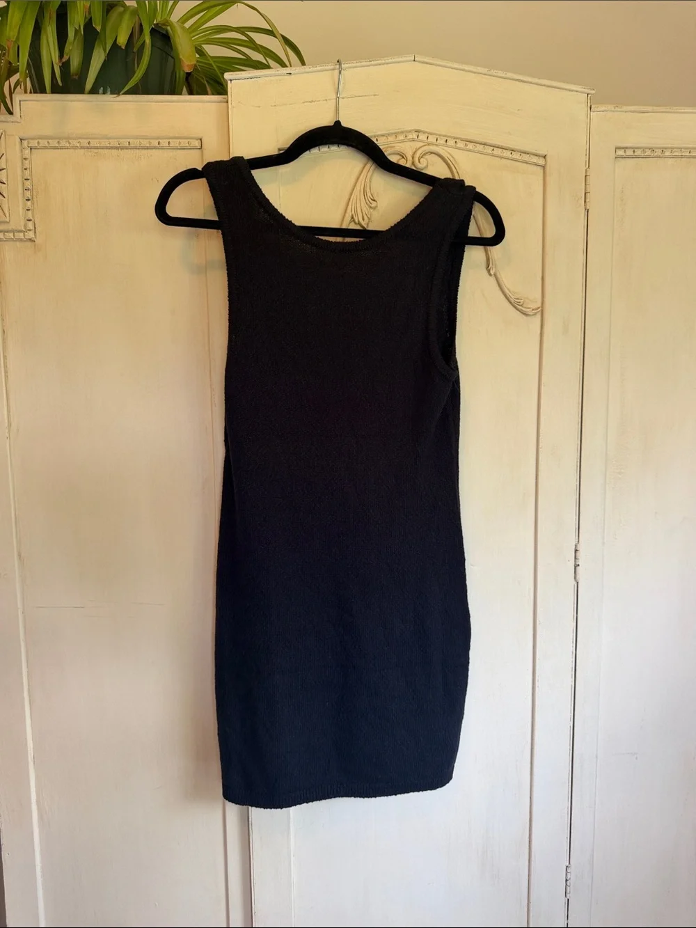 Free People Black Sleeveless Knit Mini Dress